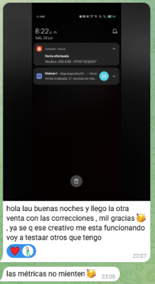 Testimonio real de Optimización de creativos