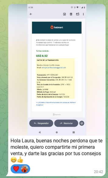 Testimonio real de Primera venta · Hotmart